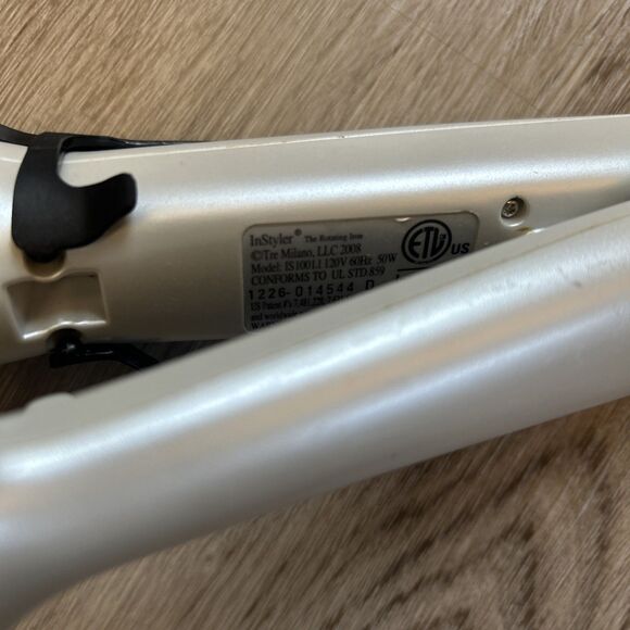 InStyler Wet 2 Dry Rotating Curling Iron 1.25" White Orange Heat Guard IS1001.1 - Picture 7 of 9